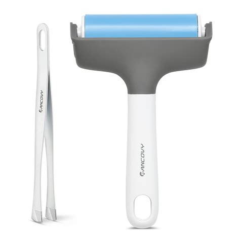 Cricut Applicator and Remover Set; Enjoy flawless fabric application and removal for your sewing projects and extend the life of your cutting mat with this two-for-one toolset including a Brayer with a soft rubber roller to adhere fabric and a sturdy pair of broad-tip tweezers to remove fabric.